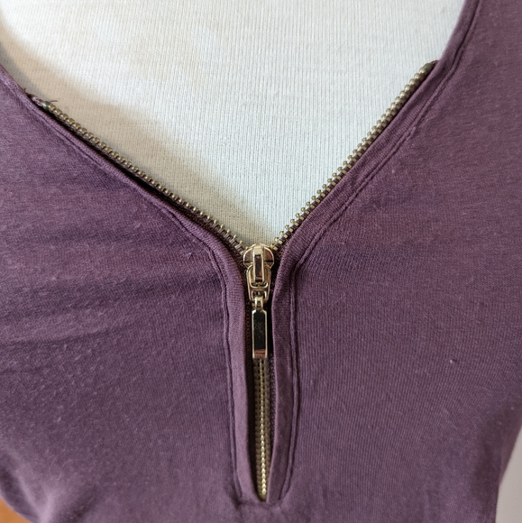 Dynamite Zip Up Purple Racerback Tank Top - XS - Picture 4 of 6